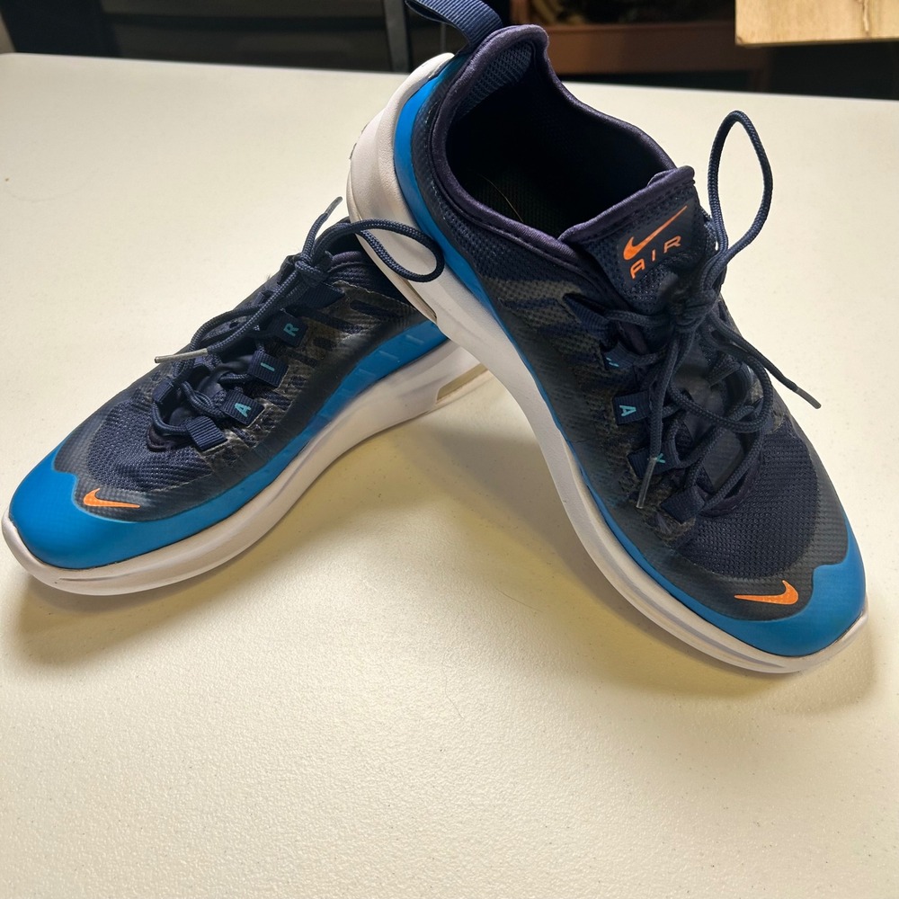 Nike Air Max Axis Navy Blue Orange Running Shoes AA2146-402 Mens 6.5